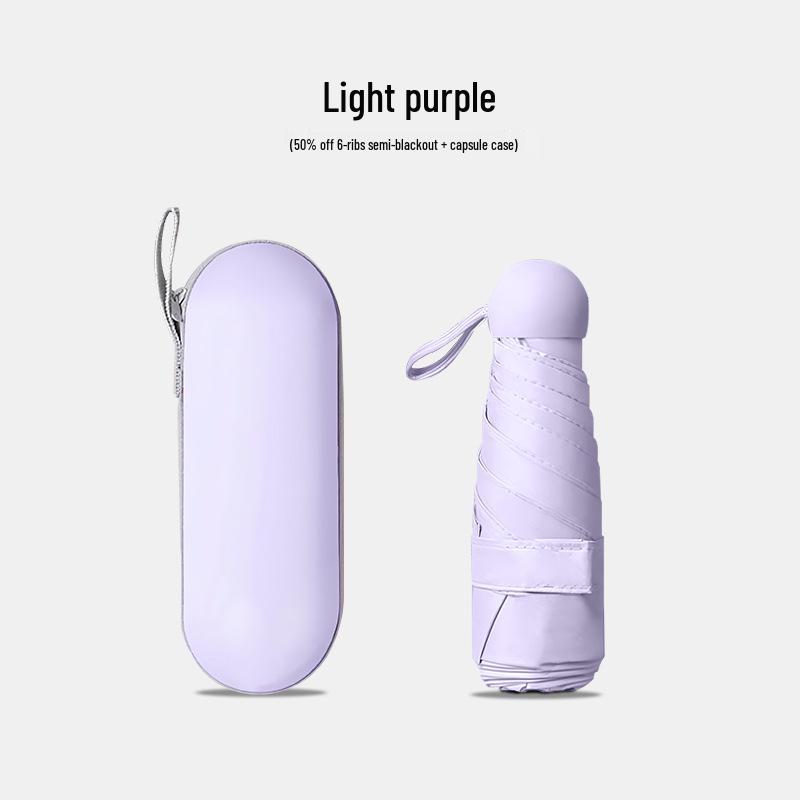 Kompakter UV-Schutz Faltbarer Regenschirm mit Schwarzer Fütterung