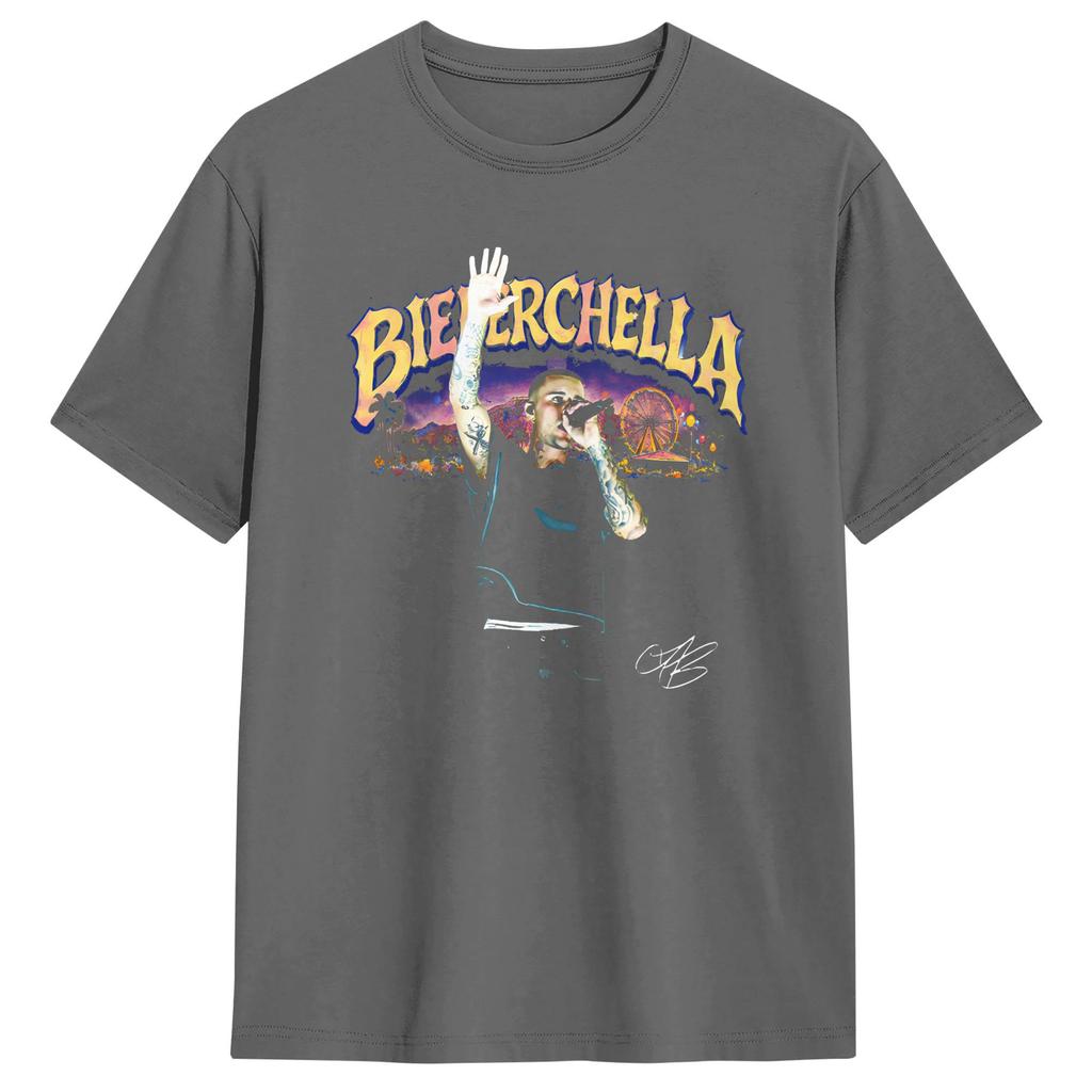 Unisex Womens T Shirt JJustins BBiebers Bieberchella Poster TShirts Fashion Summer Tee Shirt Casual Cotton Clothes Plus Size