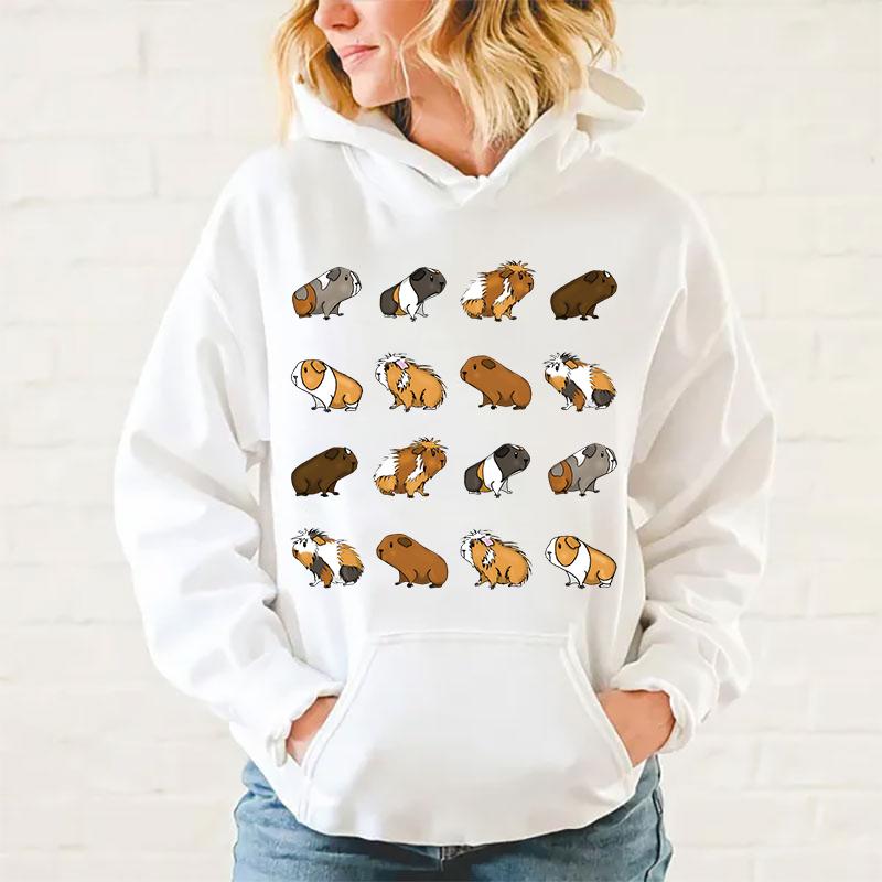 New Autumn And Winter Popular Guinea Pig Printed Hoodies For Women Men Pullover Fashion Plus Size Sweatshirts Clothing