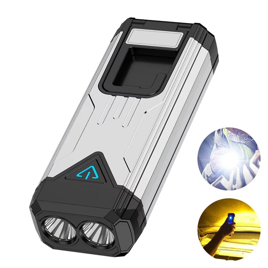 Portable High Bright Flashlight,Ultra-Long Endurance,Type-C,Magnetic,Hook,Multi-Lighting Modes,Outdoor,Work Maintenance,Camping