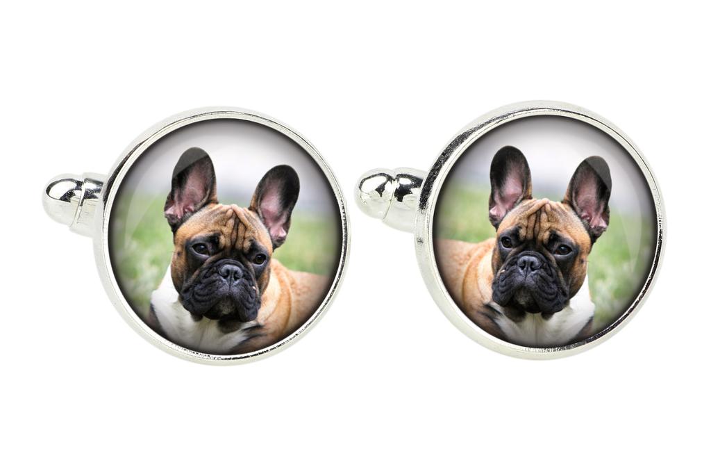 French Bulldog, Frenchie - cufflinks in a box, handmade jewelry, product of the Art-Dog brand