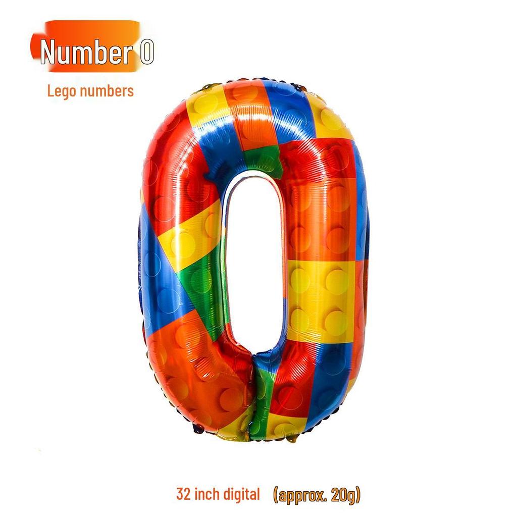 32-Inch Gradient Color Aluminum Foil Number Balloons - US Version