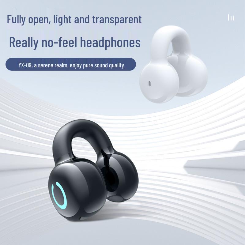 New Berlin Sound Ear Clip Wireless Bluetooth Open-Ear Bone Conduction Sports Headphones with Noise Cancelling and Extended Battery Life
