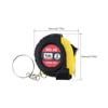 3ft 1m Keychain Tape Measure Dual Metric Inch Scales Green Yellow Heavy Duty Mini Portable