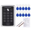 125KHz Proximity Single Door Access Control System Keypad with 10pcs ID Keyfobs for   Security, Smart Card Standalone Reader Supports Passwo