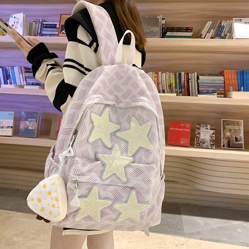 Schoolbag High Value Ins Niche Star Schoolbag Junior High School Girl High School College Student Backpack 1011 New Backpack