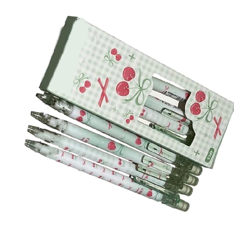 4Pcs 0.5MM Plastic Ergonomic Mechanical Pencil With Small Eraser Automatic Drawing Pencil For Writing Sketching Drawing