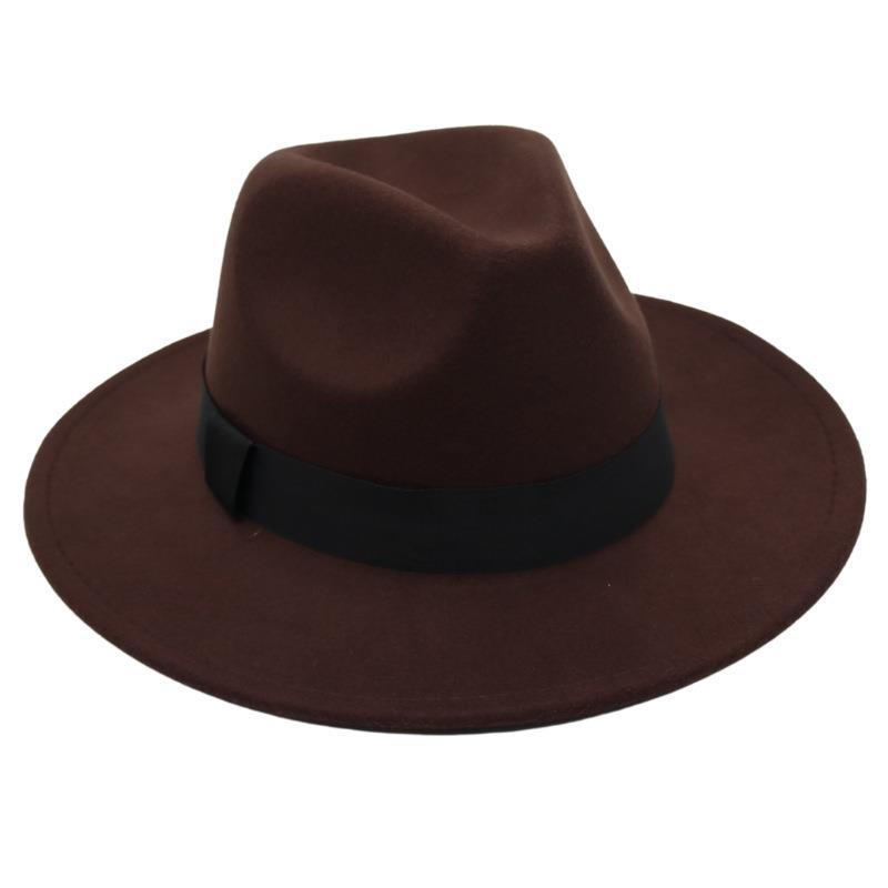 Shanghai Fedora Hat Tie-Dye Top Hat Jazz Hat Men And Women Felt Hat Temperament Woolen Hat Trend