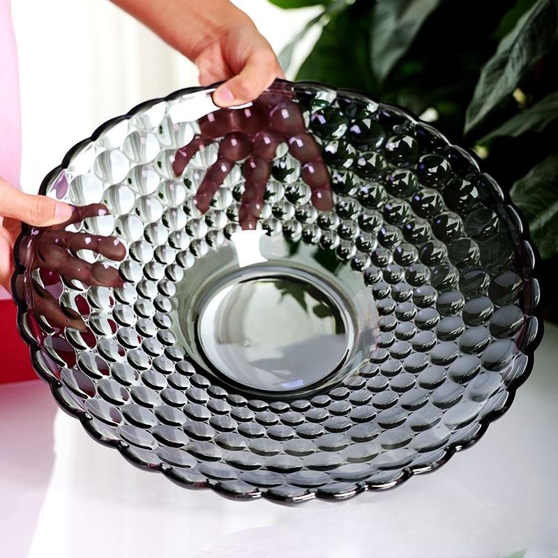 Hanyou Light Luxury European Style Glass Fruit Plate