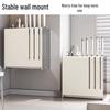 Yunshuang Cream White Kitchen Storage Rack with Knife & Chopstick Holder