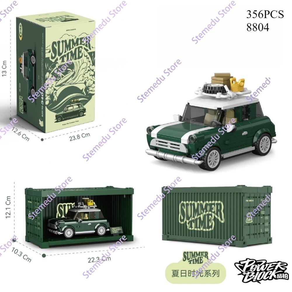 MOC PB8801-8849 Technischer Speed Champion MX5 Rennwagen Modell Wohnmobil Container Baustein Ziegelstein Montage Spielzeug Kinder Weihnachtsgeschenk