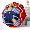 Fireman Fire Trucks Themed Travel Umbrella-8 Ribs Automatic Opening and Closing, Portable Folding Design, Compact and Stylish Umbrella Suita