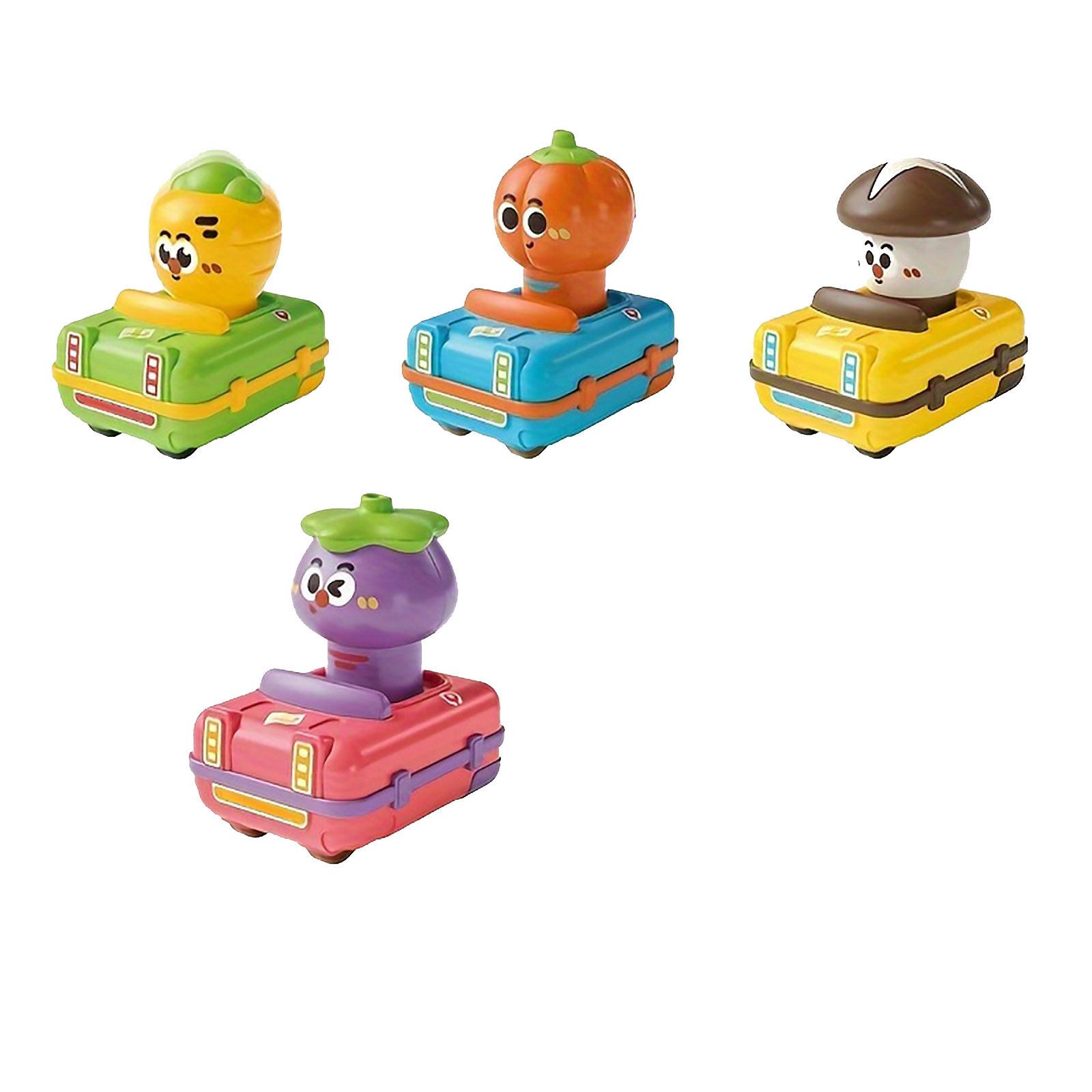 

4PC Pack Press Suction Car Kids Toy, 1-3 Years Old Baby CarToy Suitable For Parent-Child Interactive Play, Perfect Birthday And Holiday One Size