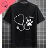 Unisex  Unisex S Funny Vet In Progress Graphic Tshirt 100 Cotton Short Sleeve Casual Humor Style Originality Tshirt Outdoor Wear
