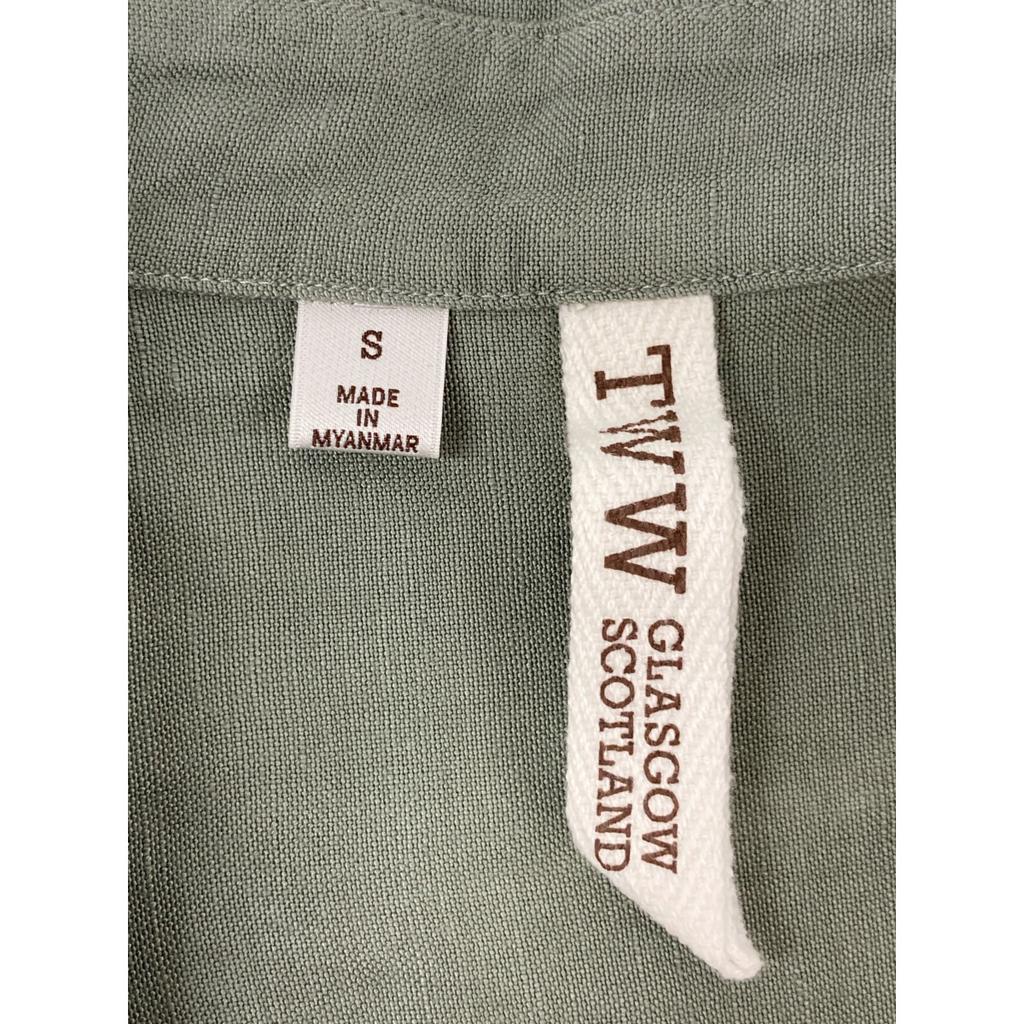 TRADITIONAL WEATHERWEAR Green X IENA Special Order WAIST BELT LONG SHIRT Linen Rayon Belted Long Shirt Dress Dress S khakiUsed