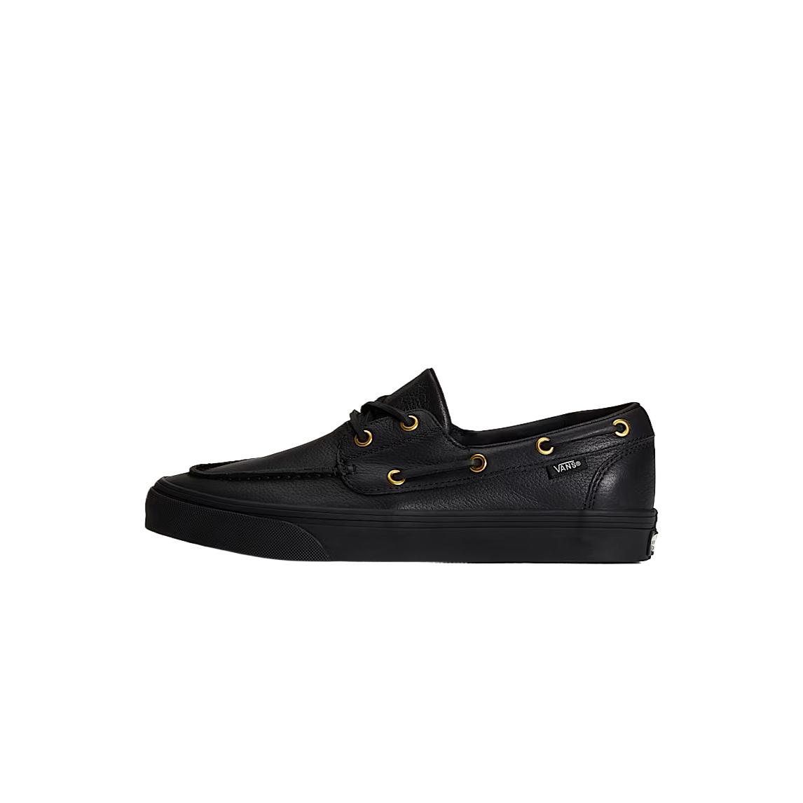 Vans 2 Eyelet Leather Round Toe Slip-On Boat Shoes Unisex sneaker VN000Z11CJK