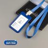 UV Color Team ID Card Holder with Sliding Cover and Lanyard for Work Badges