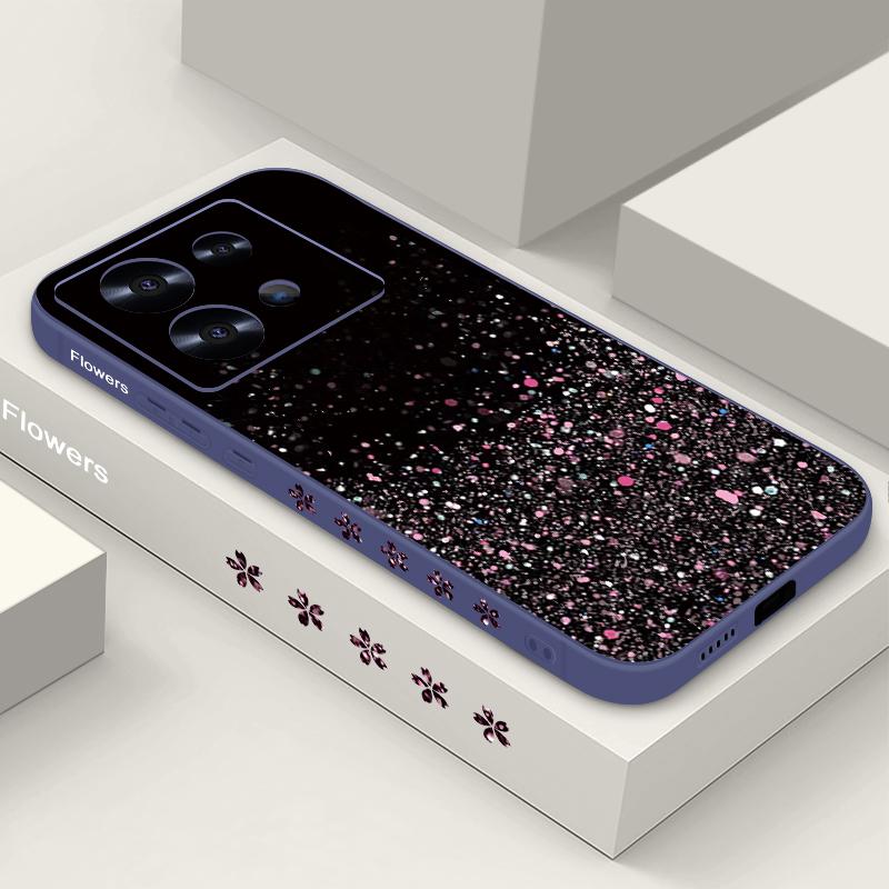 Sequin Pattern Lanyard Phone Case For Xiaomi Poco F6 X6 X5 13T Pro Redmi Note 13 14 4G 15 14 12 13 Pro Plus 5G Soft TPU Cover