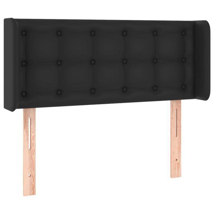 VidaXL Tête de Lit à LED Meuble de Chambre à Coucher Accessoire de Lit Simple Tête de Cadre de Lit Intérieur Noir 3123320
