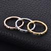 2mm Thin Stainless Steel Pyramids CZ Eternity Ring Wedding Band for Women Girl Size 5-10
