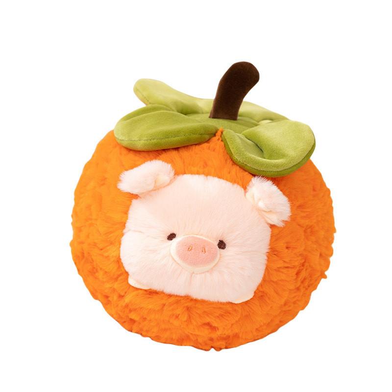 Cute Pig Cartoon Persimmon Plush Toy Children Charming Birthday Dolls Gifts