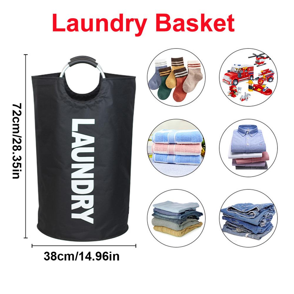 1pc Laundry Basket Clothes Storage Basket Foldable Large Size Dirty Cloth Storage Bucket Freestanding Collapsible Clothes Hamper