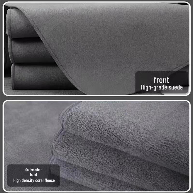 Jundingying 2-in-1 Suede & Coral Fleece Billiard Cue Cloth - 5 Pack