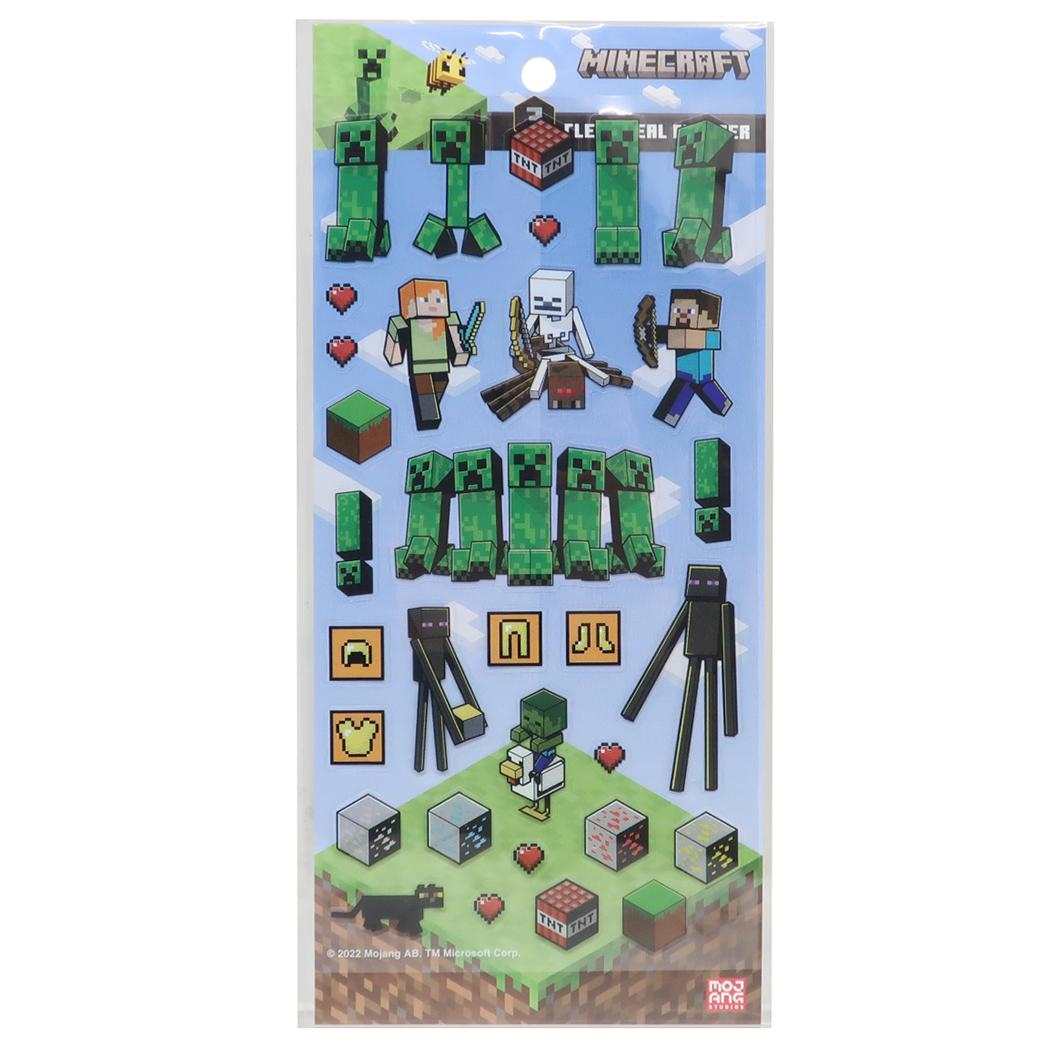 Clear Seal 3 Sticker Sheets Minecraft CREEPER Ensky Deco Stickers Game Mail Delivery Available