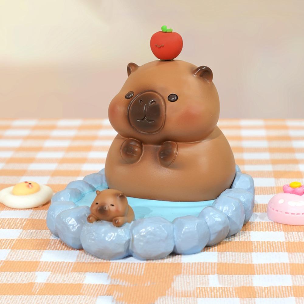 Bathing Capybara Phone Holder PVC Doll Capybara Cell Phone Bracket  Phone Accessories