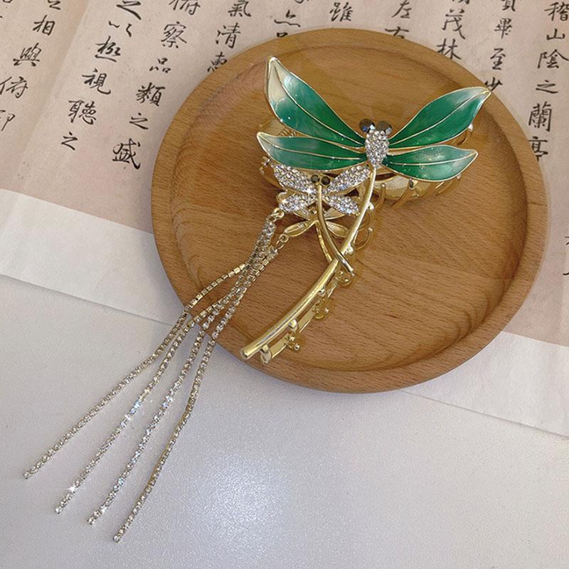 Elegante Metall Kristall Libellen Krallenklammer für Damen Große Quaste Haarspangen Haarspangen Kopfschmuck Haarnadeln Mode Haaraccessoires Geschenke