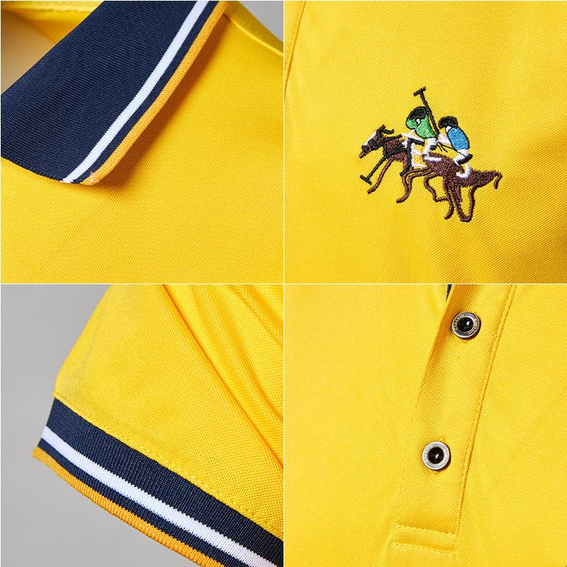 Men's Short-sleeved T-shirt Lapel Embroidery Plus Fat Business POLO Shirt Loose Casual Top