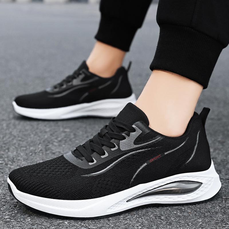 Shoes men's sports shoes summer new fly-woven mesh running shoes comfortable breathable shoes men's lightweight single shoes