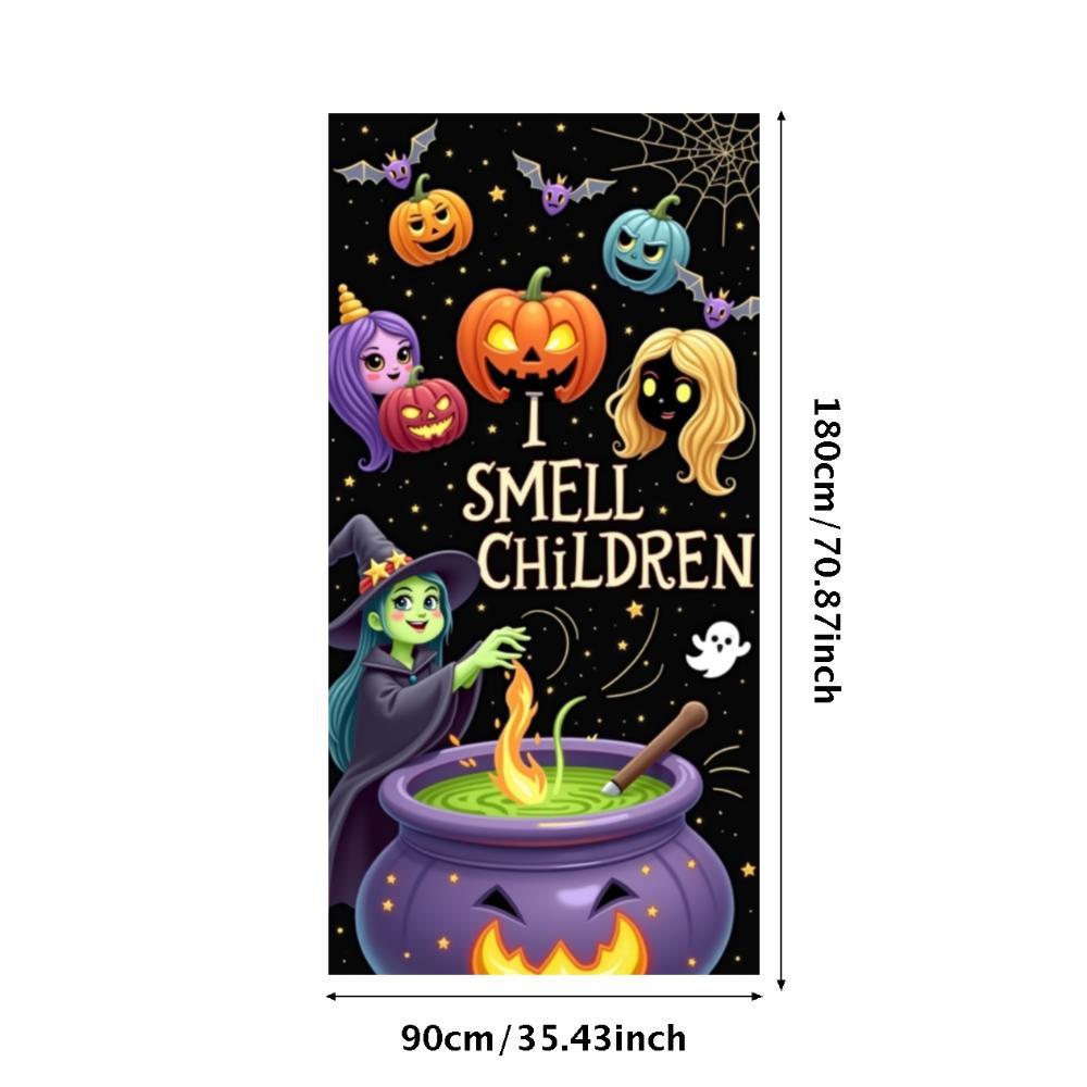 Halloween Banner Kessel Kürbis Banner Halloween Party Banner Farbenfrohes Design für Halloween Party Themenparty