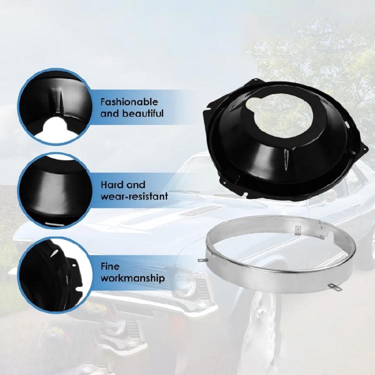 Stainless Steel Headlamp Mounting Bucket And Rings Combination Fixing Set Enhance Vehicle Front Lighting Systems 28pcs