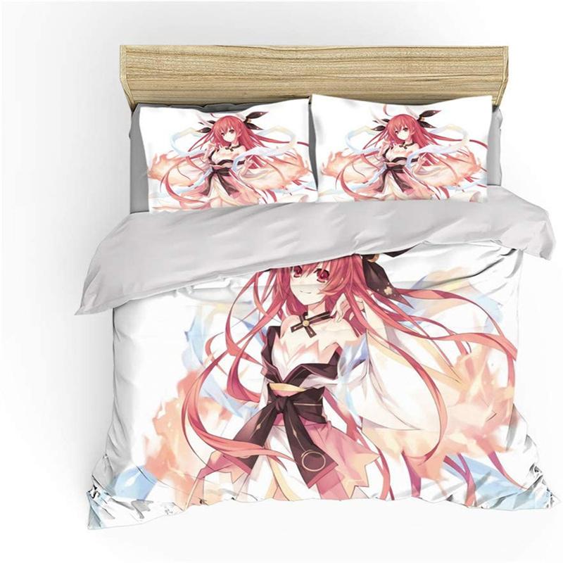 3D Print Anime Date A Live Bedding Set Boys Girls Twin Queen King Size Duvet Cover Pillowcase Bed Boys Teen Adults 2/3pcs Tool