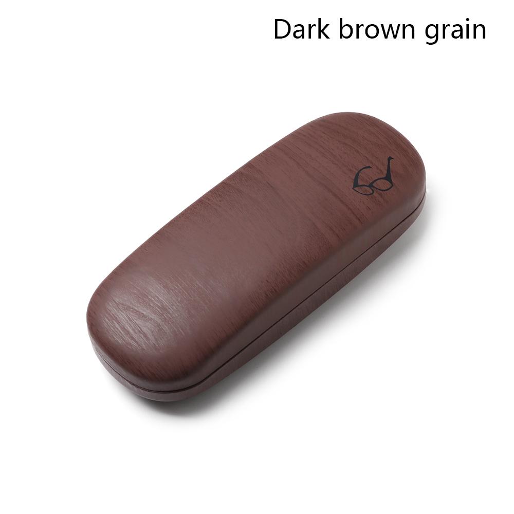 

High Quality Wood Grain Hard Kit Holder Metal Reading Glasses Case for Men Women PU Leather Eyeglass Box