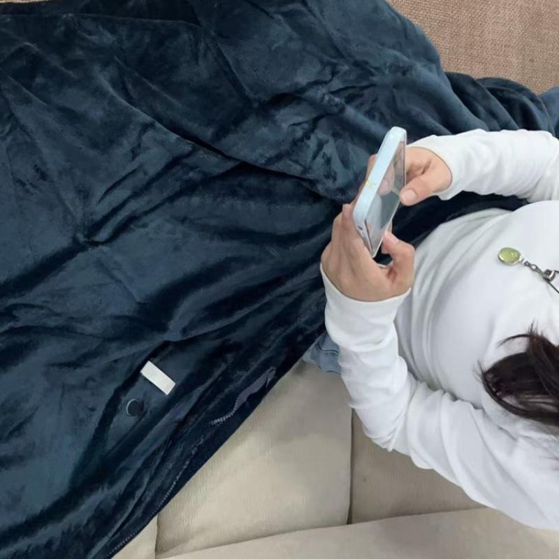 150x80cm Can Wear USB Electric Blanket Warm Shawl Knee Pad Air Conditioning Blanket Outdoor Travel Hotel Office Home Warm Afternoon Nap Small Quilt