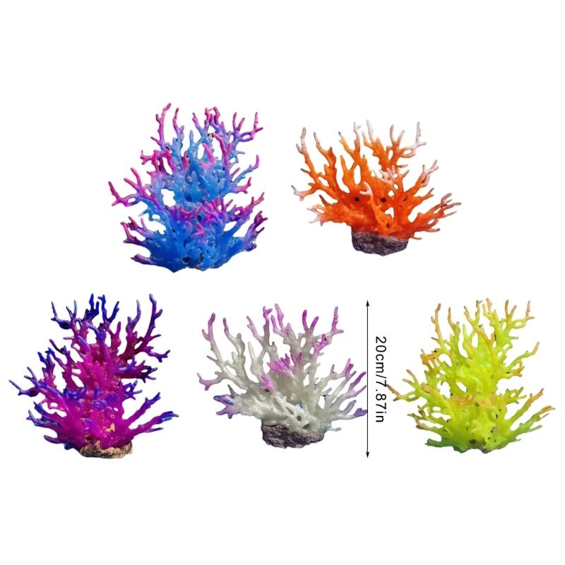 Water Plant Tree for Fish Tanks Aquarium Decorations Beautiful Appearance Artificial Plant Tree Multicolored Coral
