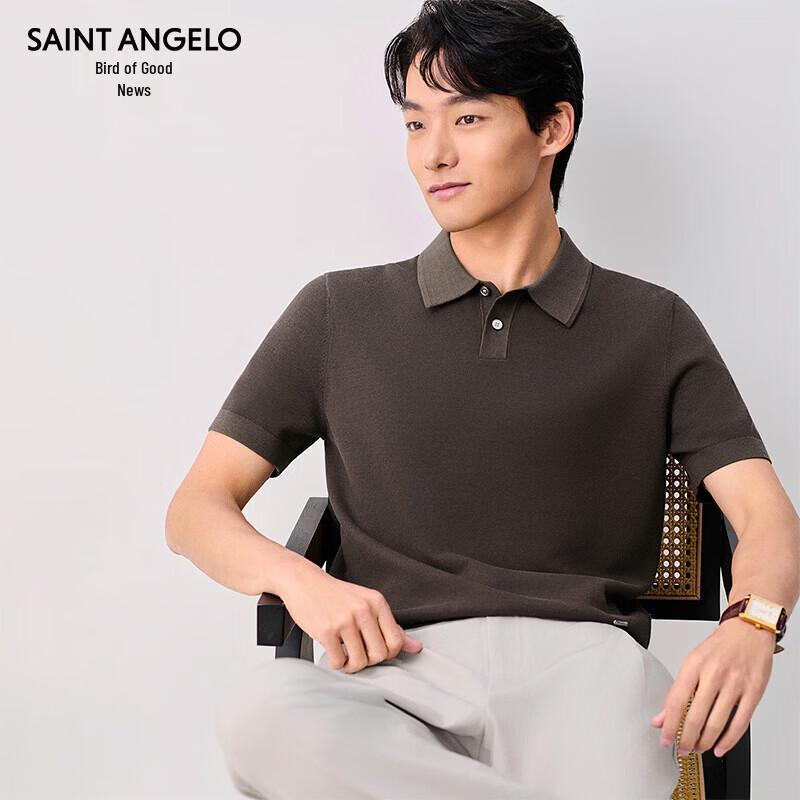 Baoxiniao Men's Business Casual Knit Polo Shirt