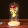 11K gold foil glass cover rose ornament, creative Mother's Day Valentine's Day birthday gift immortal bouquet