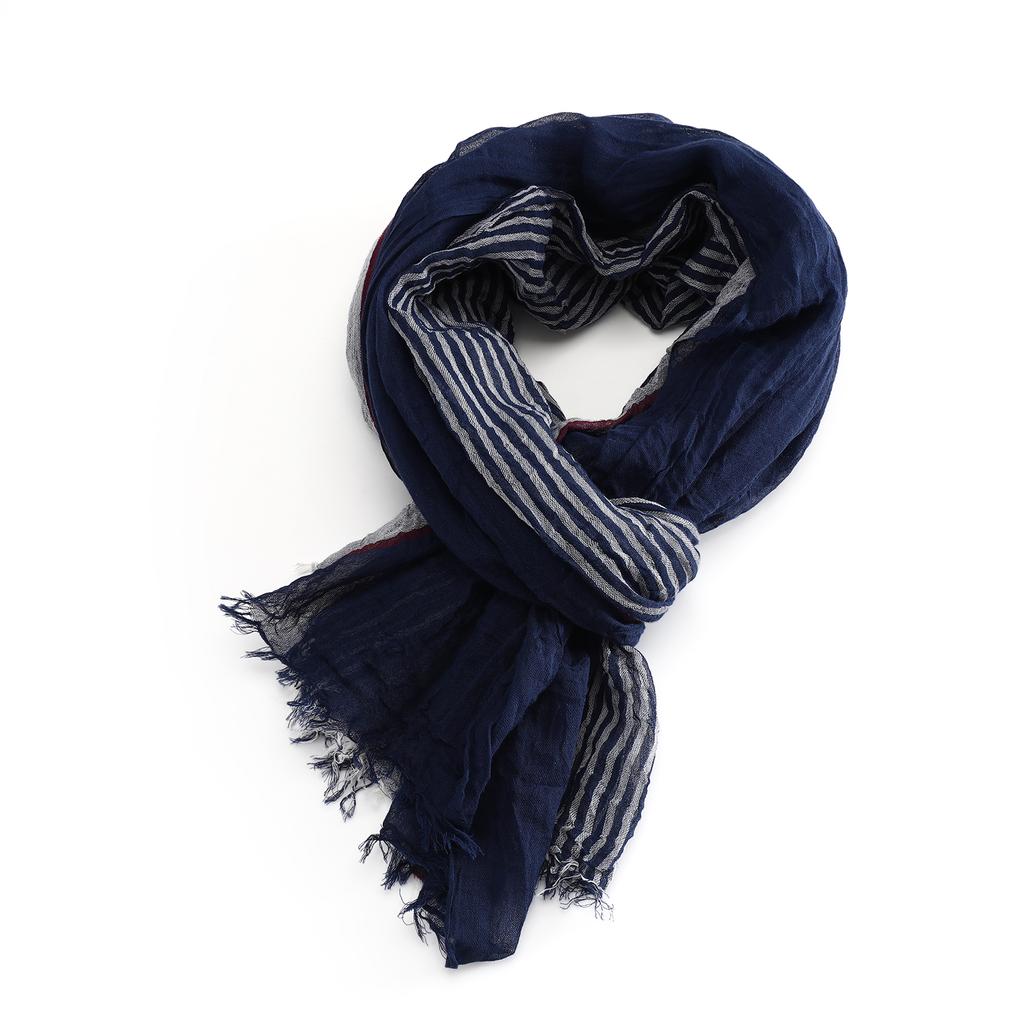 Cotton Linen Men Scarf Fashion Men'S Striped Scarves Autumn Winter Warm Neckerchief Casual Male Accessories Pashmina Shawl