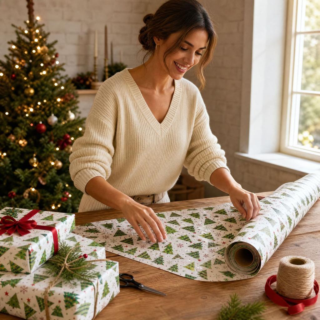 Christmas Wrapping Roll for Gift Wrapping, 0.4