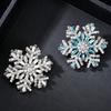 Brooch Pin Snowflake Shape Shiny Rhinestones Pin with Rotating Outer Layer Multi-Layer Design Lapel Badge