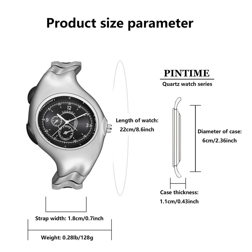 1pc Men's Watch, Unique Y2K Original Distorted Retro Quartz Watch, Suitable for Daily Wear. Ideal for Gift Giving on Valentine's