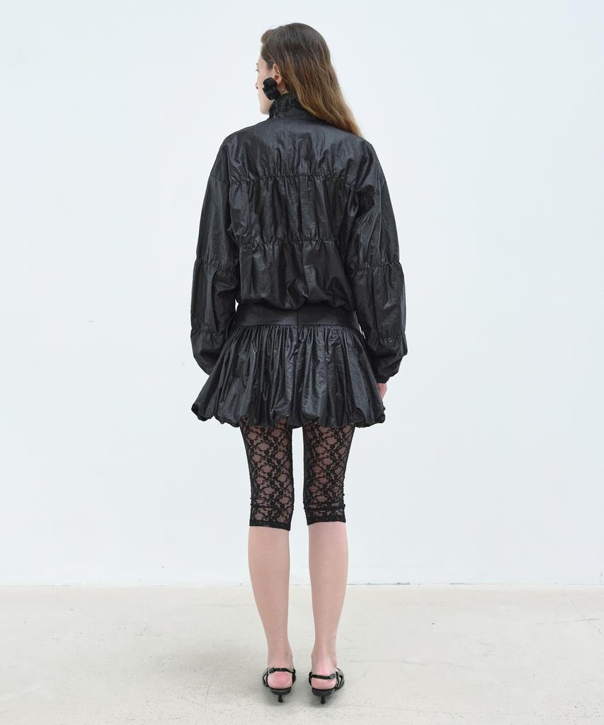 Aobteu Balloon Mini Skirt - Black