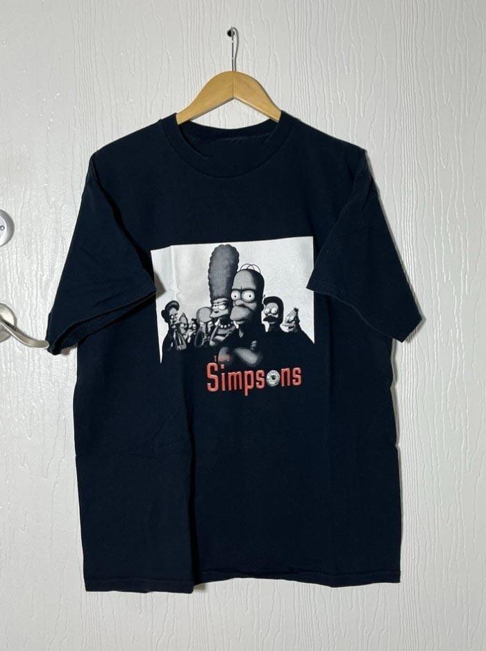 Vintage The Simpsons Sopranos 2001Tee Shirt Black Unisex Size S-4XL XL