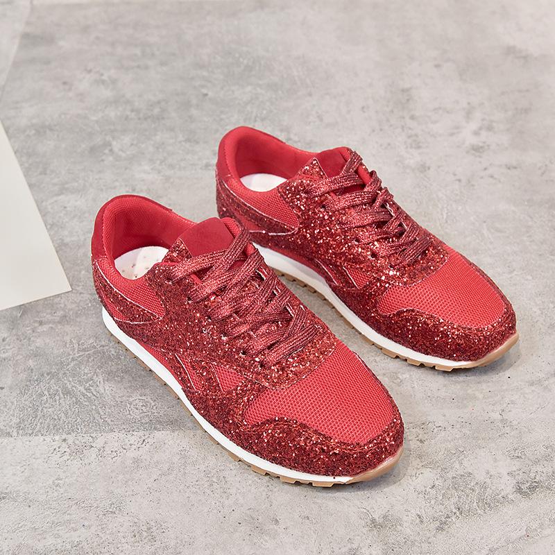 Large-size Lace-up Casual Sports Shoes, Versatile Basic Shoes for Women