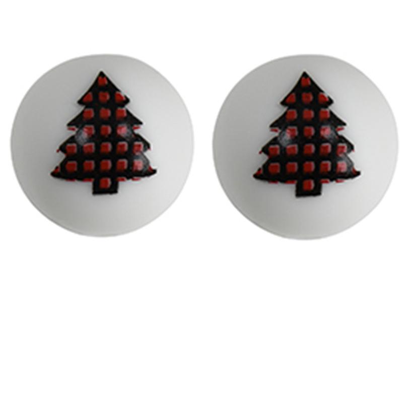 10PCS/Lot 15MM Christmas Tree Snowflake Halloween Pattern Food Grade Silicone Beads For DIY Making Bracelet Keychain Accessories