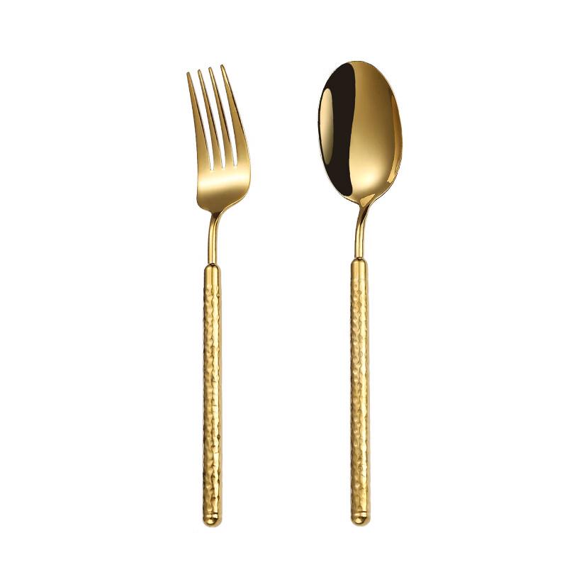 Abay Creative Round Drill 304 Stainless Steel Dinner Fork Set