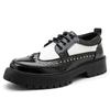 Fashion Rivet Brogue Men Shoes Designer Platform Man Leather Shoes High Quality Men's Loafers Oxford Zapatos De Vestir Hombre